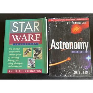 Astronomy Books Lot Of 2 Star Ware 3rd Ed., Harrington, Astronomy 5th Ed., Moche